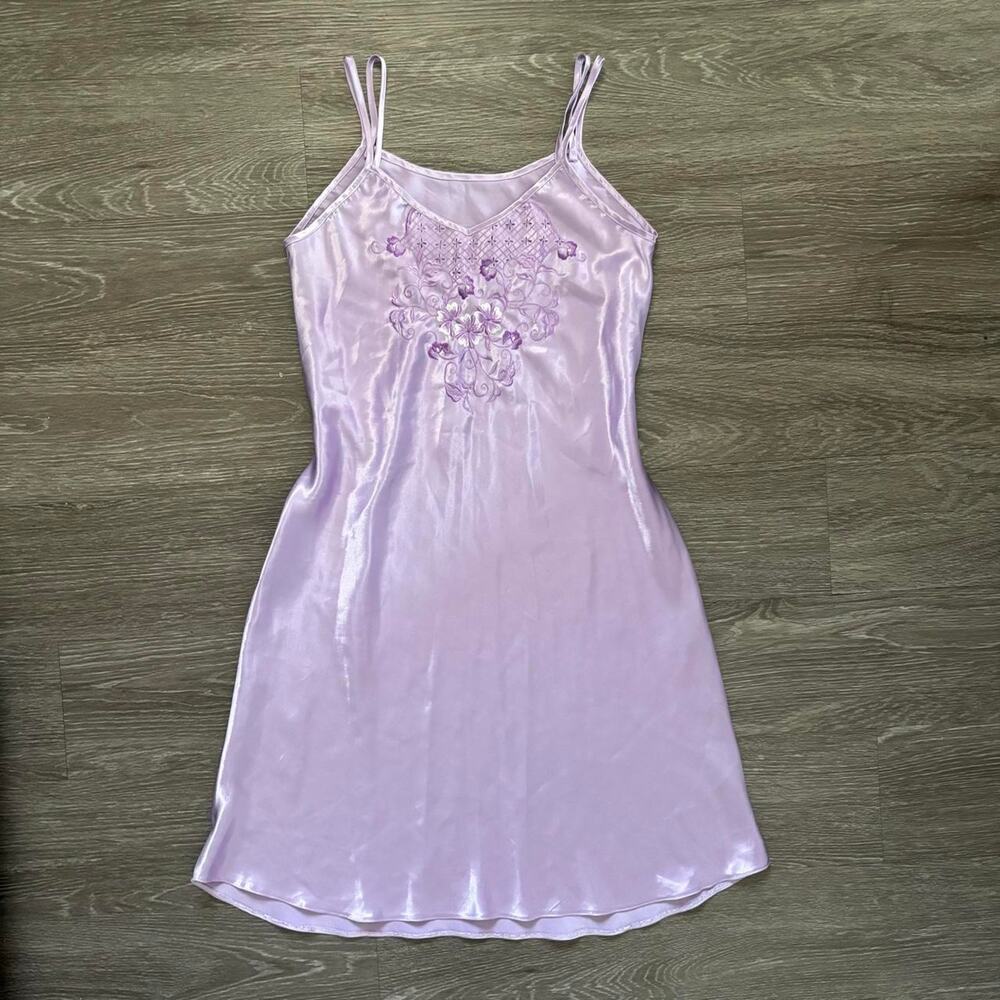 Vintage 2000s coquette silky pastel dress